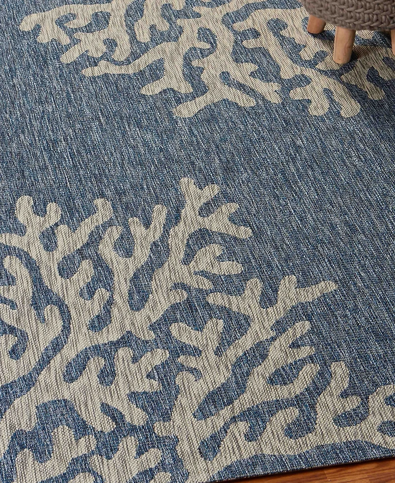Lr Home Nassau NASS810B 7'9" x 9'5" Outdoor Area Rug