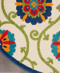 Nourison Home Aloha ALH19 4' x 4' Round Outdoor Area Rug