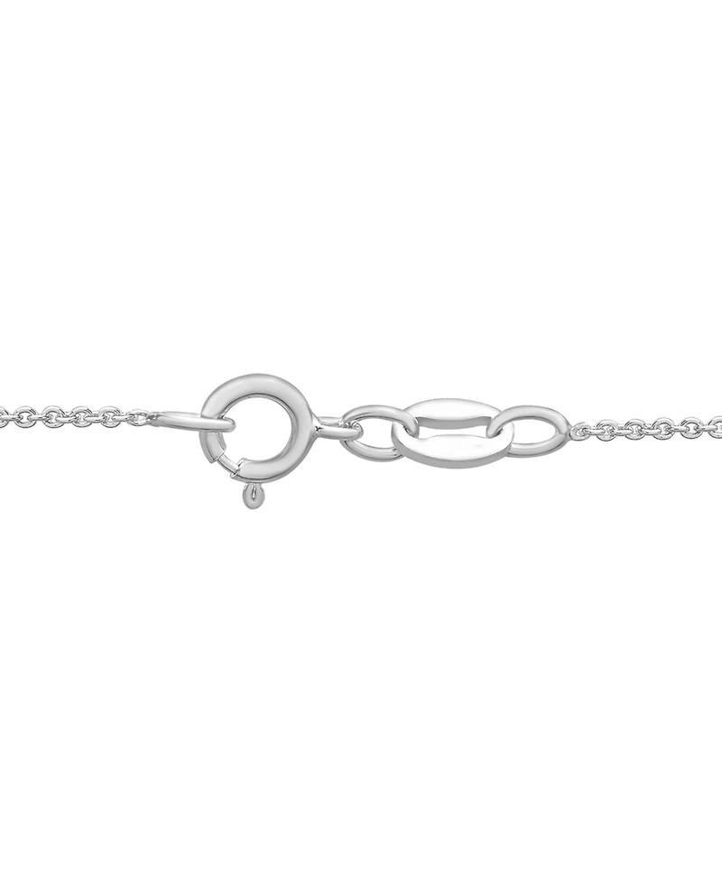 Cultured Freshwater Pearl (8mm) & Diamond (1/10 ct. tw.) Twisted Pendant in Sterling Silver