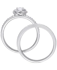 Diamond Swirl Halo Bridal Set (1/2 ct. t.w.) 14k Gold