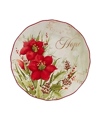 Certified International Winter's Medley 4 Piece Dessert Plate Set