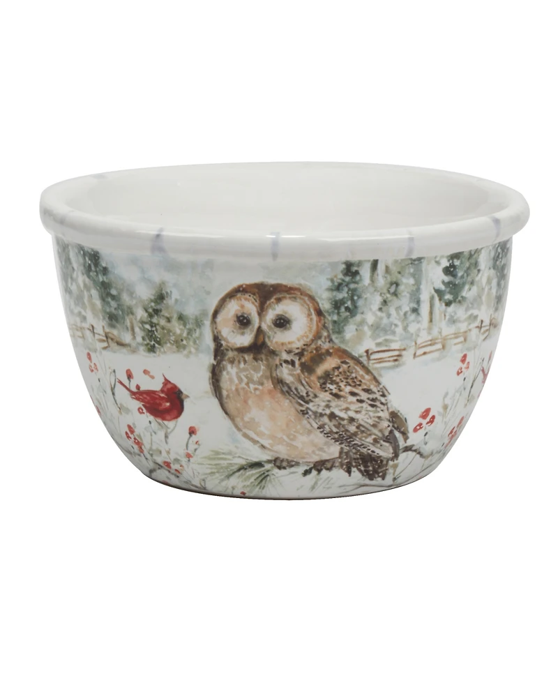 Certified International Winter's Walk 4 Piece Ice Cream Bowl Set