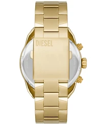 Diesel Men's Spiked Gold-Tone Stainless Steel Bracelet Watch, 49mm