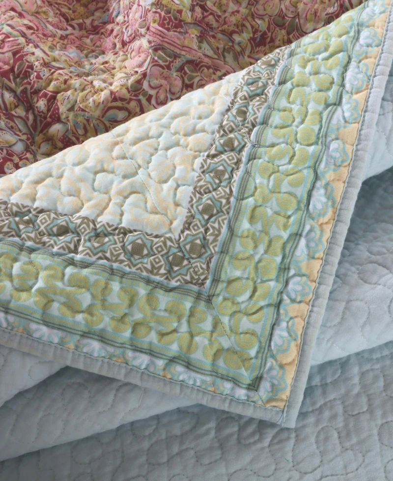 Greenland Home Fashions Palisades Pastel 3-Pc. Quilt Set, King