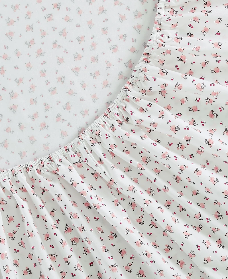 Betsey Johnson Printed Cotton Percale -Pc. Sheet Set