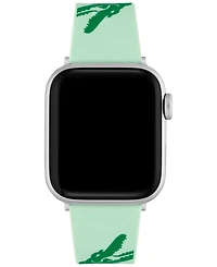 Lacoste Crocodile Print Turquoise Silicone Strap for Apple Watch 38mm/40mm