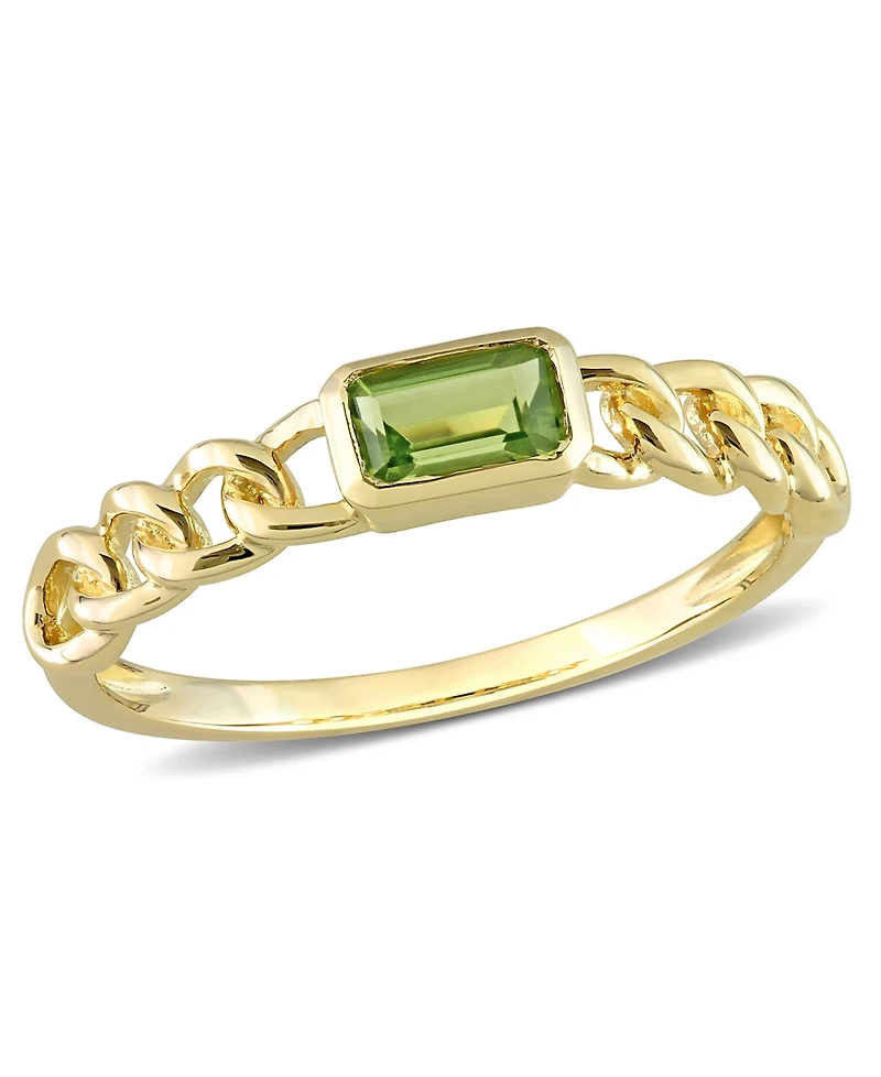 Citrine (1/3 ct. t.w.) Link Ring 10k Yellow Gold