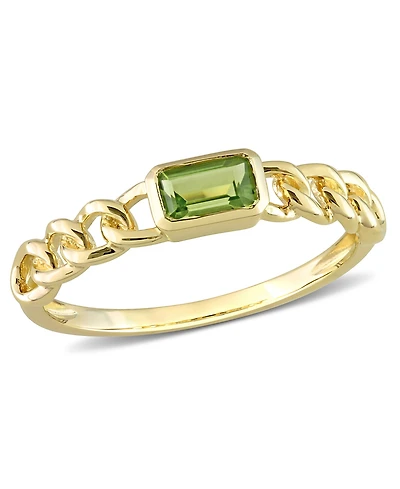 Citrine (1/3 ct. t.w.) Link Ring 10k Yellow Gold