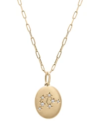Wrapped Diamond Zodiac Constellation 18" Pendant Necklace (1/20 ct. tw) 10k Yellow Gold, Exclusively at Macy's