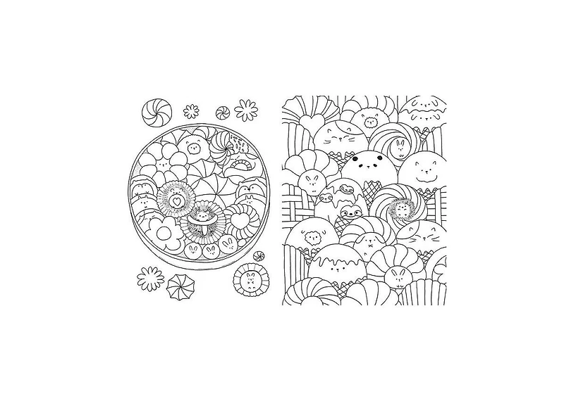 A Million Cute Animals: Adorable Animals to Color by Lulu Mayo