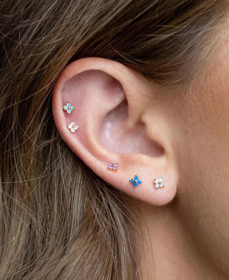 Girls Crew Beautiful Blossom Stud Earrings Set
