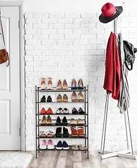 Seville Classics 3-Tier Resin Slatted Shoe Rack, 2-Pack