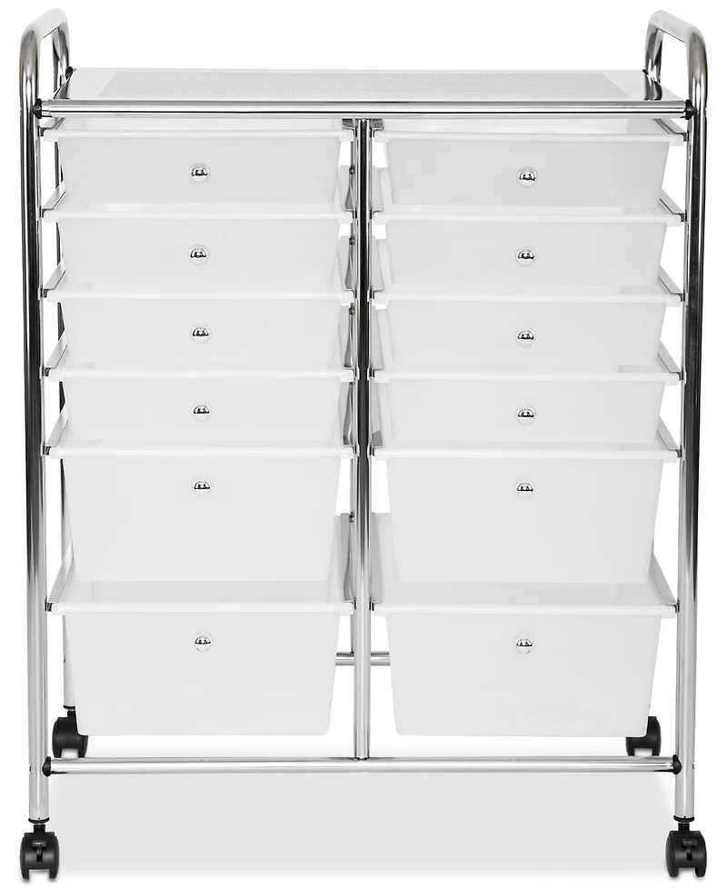 Seville Classics Multi-Use 12-Drawer Organizer Cart