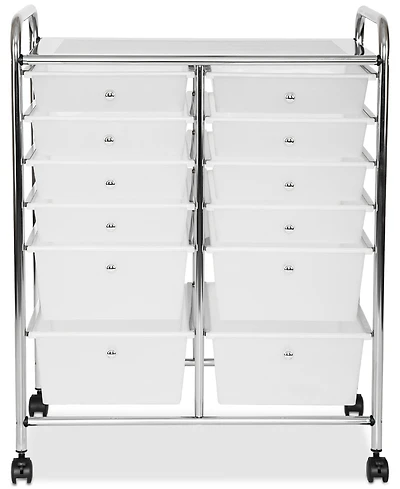 Seville Classics Multi-Use 12-Drawer Organizer Cart