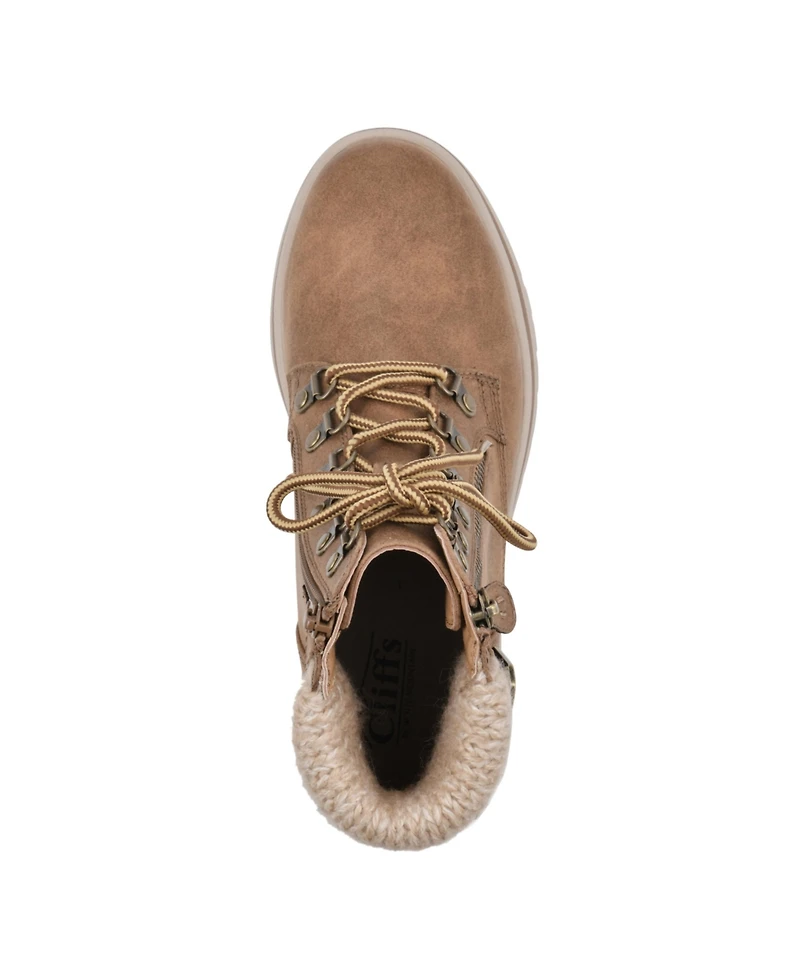 Cliffs by White Mountain Women's Hearty Lace-Up Hiker Booties