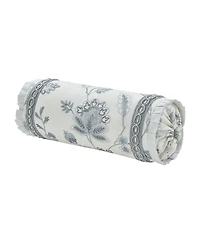 J Queen New York Blue Garden Neckroll Decorative Pillow, 7" x 17"