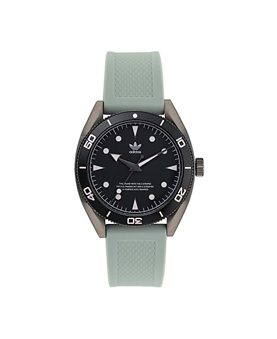 adidas Unisex Three Hand Edition Two Gray Silicone Strap Watch 42mm
