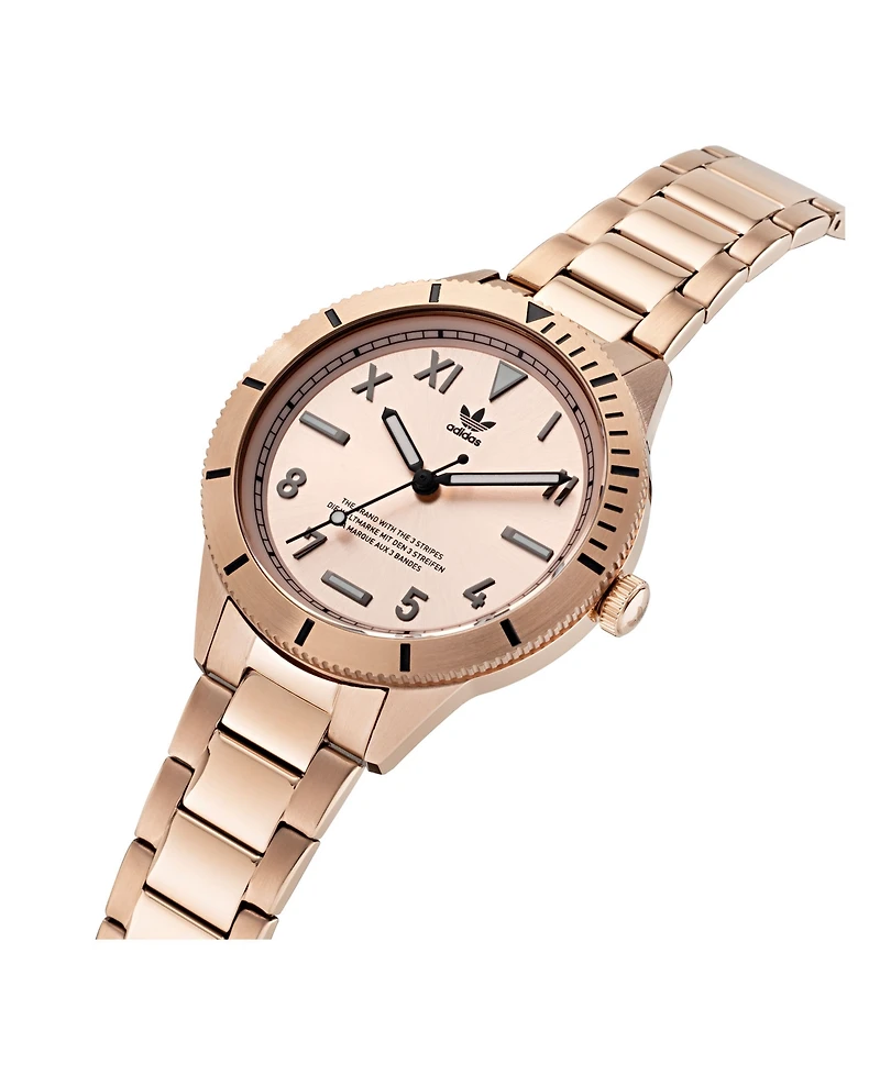 adidas Unisex Three Hand Edition Three Small Rose Gold-Tone Stainless Steel Bracelet Watch 36mm