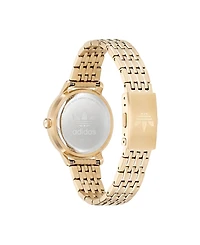 adidas Unisex Three Hand Code One Small Gold-Tone Stainless Steel Bracelet Watch 35mm