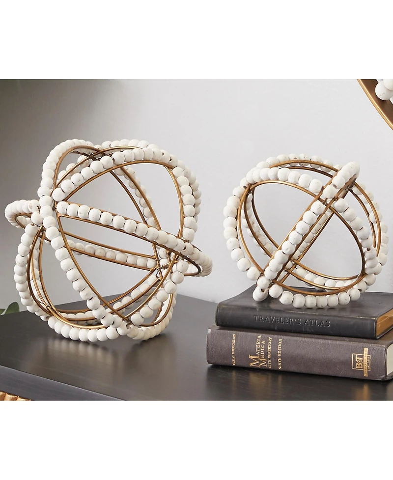 Metal Farmhouse Geometric Sculpture, Set of 2