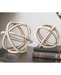 Metal Farmhouse Geometric Sculpture, Set of 2