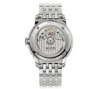Mido Men's Swiss Automatic Baroncelli Smiling Moon Stainless Steel Bracelet Watch 39mm