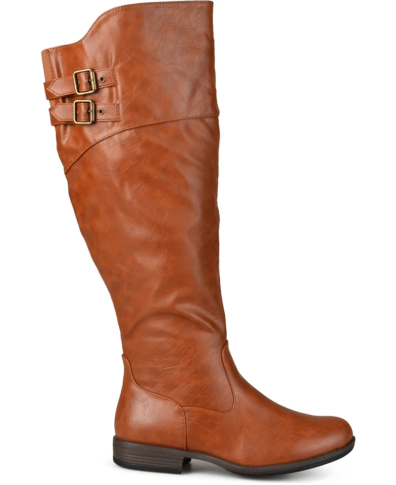 Journee Collection Women's Tori Wide Calf Knee High Riding Boots