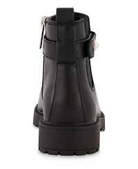 Marc Fisher Little Girls Ankle Strap Zipper Chelsea Boots