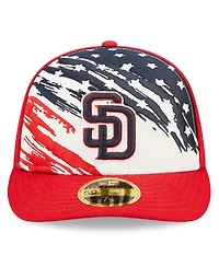 Men's New Era Red San Diego Padres 2022 4th of July Low Profile 59FIFTY Fitted Hat