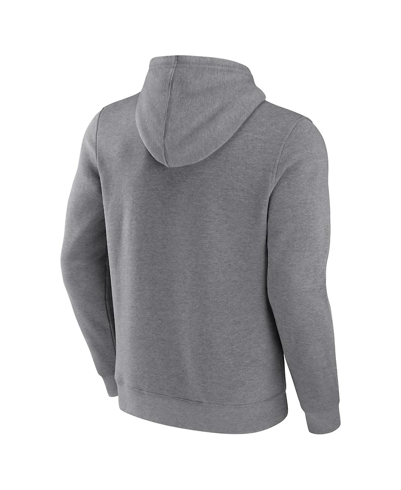 Men's Fanatics Heathered Gray Brooklyn Nets Off The Bench Color Block Pullover Hoodie