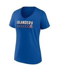 Women's Fanatics Royal, Gray New York Islanders Parent 2-Pack V-Neck T-shirt Set