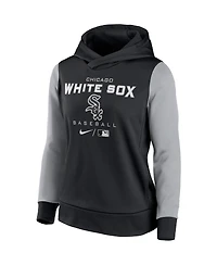 Women's Nike Black and Gray Chicago White Sox Authentic Collection Pullover Hoodie