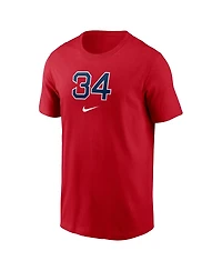 Men's Nike David Ortiz Red Boston Sox 2022 Hall Of Fame Essential T-shirt