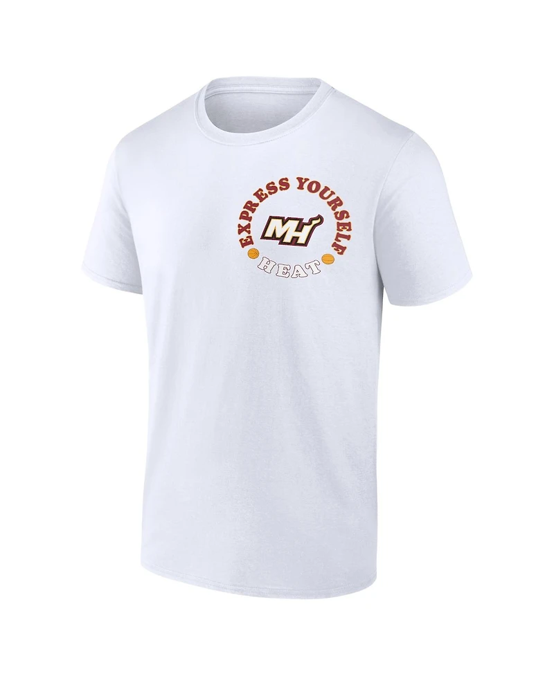 Men's Fanatics White Miami Heat Street Collective T-shirt