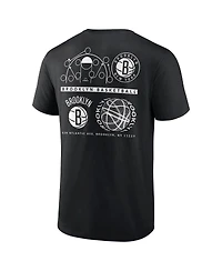 Men's Fanatics Black Brooklyn Nets Court Street Collective T-shirt