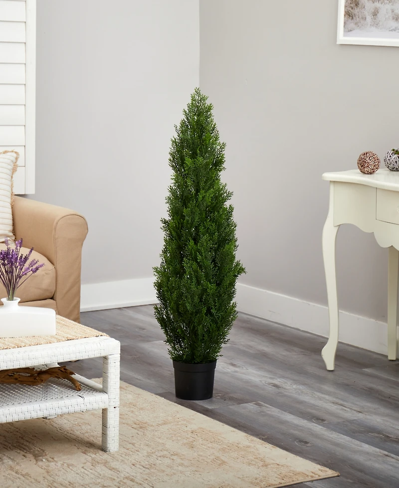 Nearly Natural 4' Cedar Indoor/Outdoor Artificial Tree