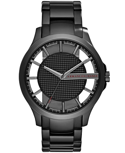 A|X Armani Exchange Men's Black Stainless Steel Bracelet Watch, 46mm