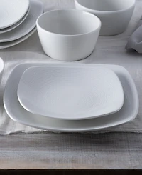 Noritake Swirl Square Dinner Plates, Set of 4