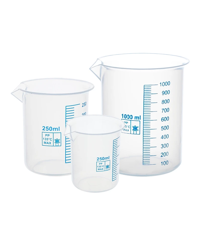 Supertek Polypropylene Beakers Set, 5 Piece