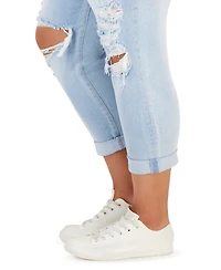 Celebrity Pink Trendy Plus Distressed Girlfriend Jeans