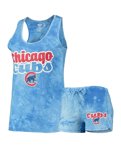 Women's Concepts Sport Royal Chicago Cubs Billboard Racerback Tank Top and Shorts Set