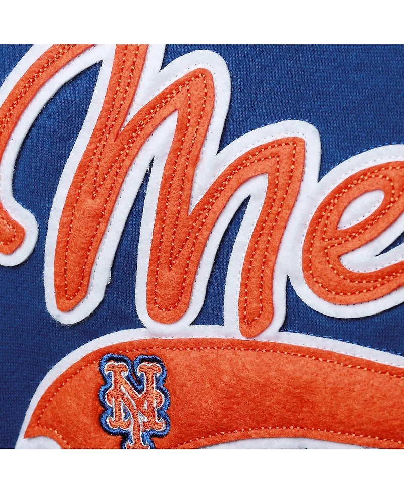 Women's Soft as a Grape Royal New York Mets Plus Size Side Split Pullover Hoodie