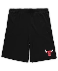 Men's Concepts Sport Red, Black Chicago Bulls Big and Tall T-shirt Shorts Sleep Set