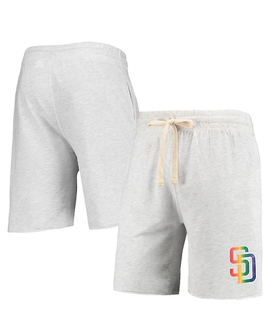 Men's Concepts Sport Oatmeal San Diego Padres Mainstream Logo Terry Tri-Blend Shorts