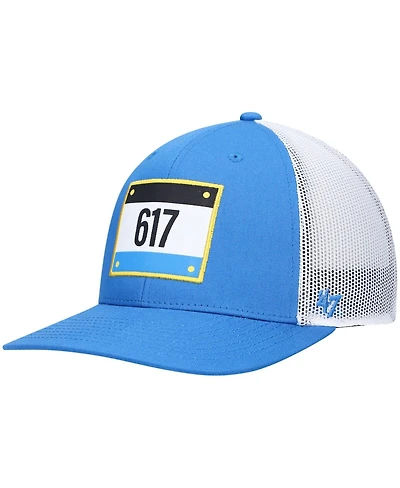 Men's '47 Blue, White Boston Red Sox City Connect Trucker Snapback Hat