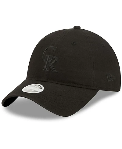 Women's New Era Colorado Rockies Black on Black Core Classic Ii 9TWENTY Adjustable Hat