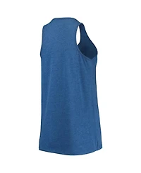 Women's New Era Heather Royal Philadelphia 76Ers Scoop-Neck Racerback Tank Top