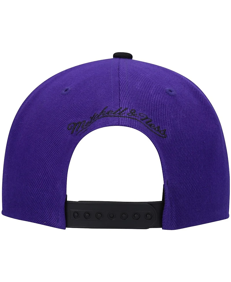 Men's Mitchell & Ness Purple and Black Utah Jazz Hardwood Classics Snapback Hat