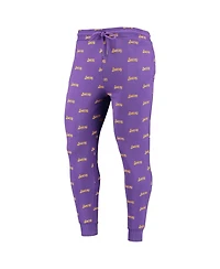 Men's The Wild Collective Purple Los Angeles Lakers Allover Logo Jogger Pants