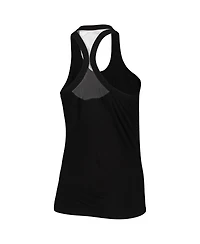 Women's The Wild Collective Black Chicago Cubs Tonal Athleisure Racerback Tank Top